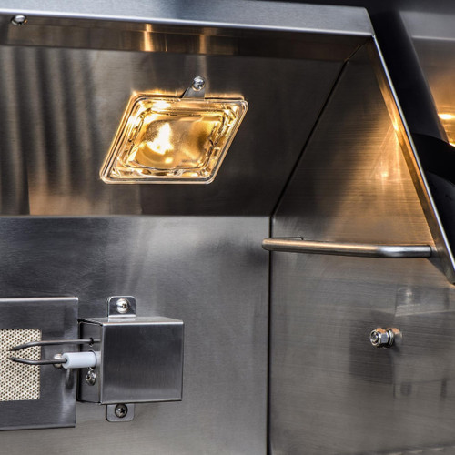 Blaze LUX 44-Inch 4-Burner Built-In Gas Grill | Interior lights help navigate the grilling surface at night
