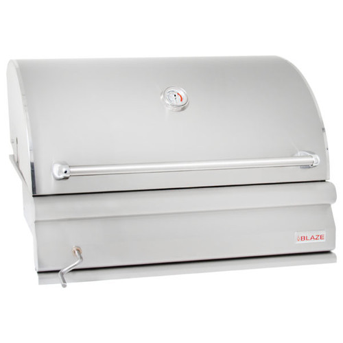 Blaze 32" Built-In Charcoal Grill - Adjustable Charcoal Tray