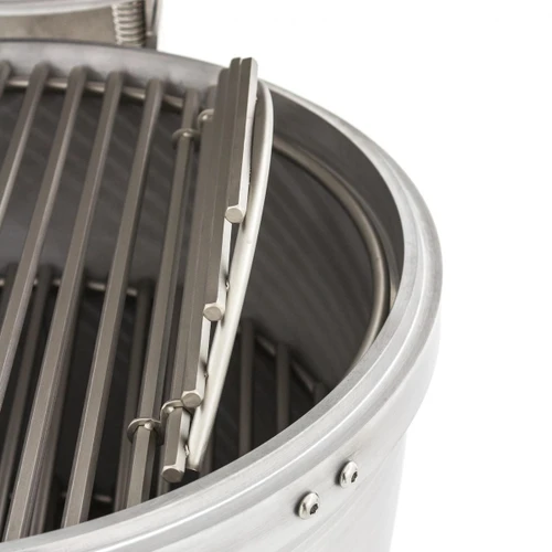 Blaze 20-Inch Built-In Cast Aluminum Kamado | the non-porous grill body allows for the use of any charcoal or wood fuel