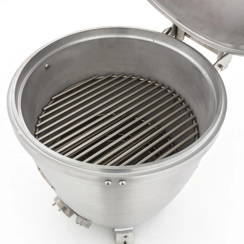 Blaze 20-Inch Built-In Cast Aluminum Kamado | Tongue and groove sealing of the lid to the grill body eliminates the commonly used gasket and subsequent replacement due to damage and wear