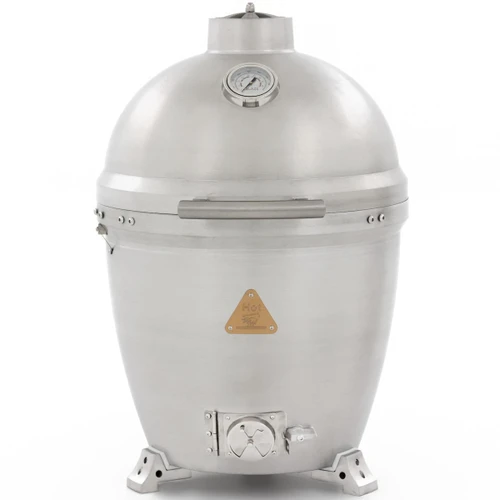 Blaze 20-Inch Built-In Cast Aluminum Kamado | Cast molded exhaust cap for precise heat control without the usual risk of falling off or breaking