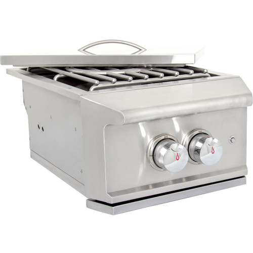 Blaze LUX High Performance Built-In Gas Power Burner | Removable stainless steel cover shields burners from outdoor elements Blaze LUX High Performance Built-In Gas Power Burner | Removable stainless steel cover shields burners from outdoor elements