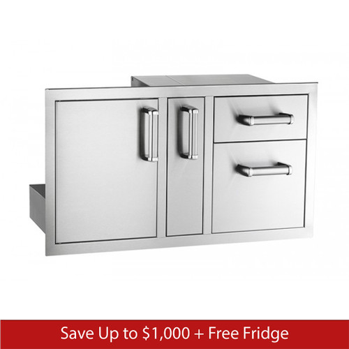 Fire Magic Premium Flush Mounted 36 X 18 Access Door with Double Drawer and Platter - Promo Ends June 30th.