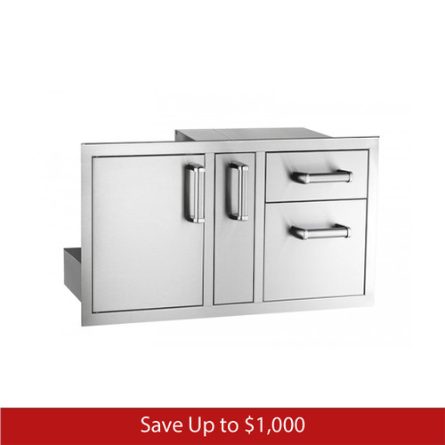 Fire Magic Premium Flush Mounted 36 X 18 Access Door with Double Drawer and Platter | Promo Ends July 31st.
