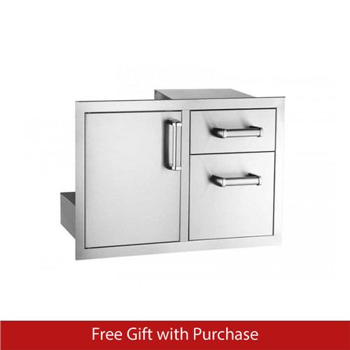 Fire Magic Premium Flush Mounted Access Door With Double Drawer with Soft Close System | Promo Ends June 30th.