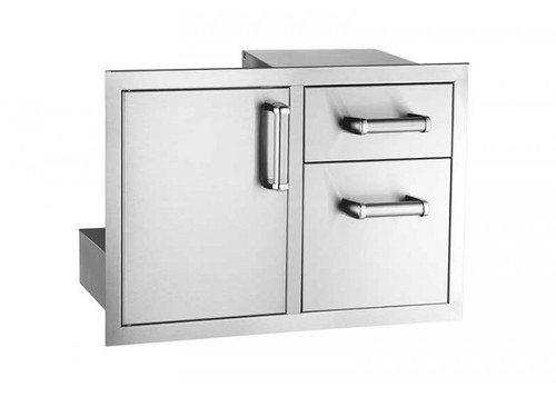 Fire Magic Premium Flush Mounted Access Door With Double Drawer with Soft Close System