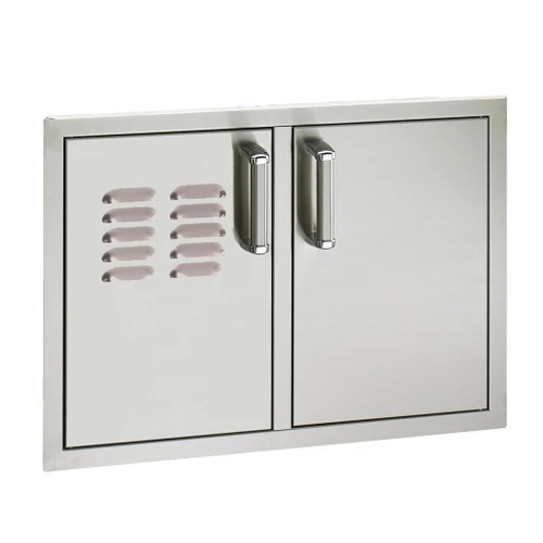 Fire Magic Premium Flush Mounted 20 x 30 Double Doors with Trash Tray & Dual Drawers | Stainless Steel Outdoor Rated Storage 