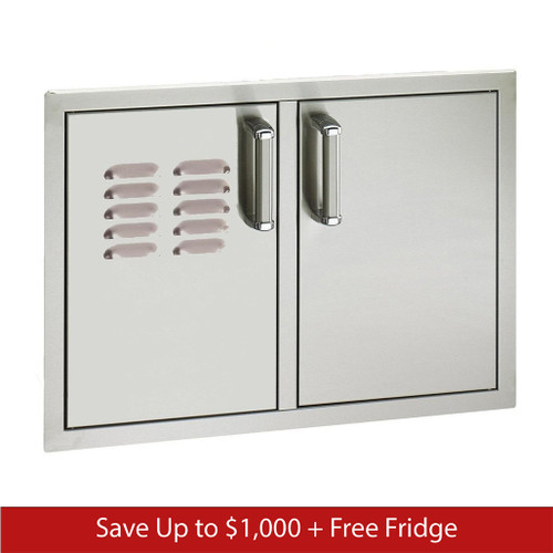 Fire Magic Premium Flush Mounted 20 x 30 Double Access Doors, Louvered Dual Drawers and Trash/Tank Tray - Promo Ends June 30th.