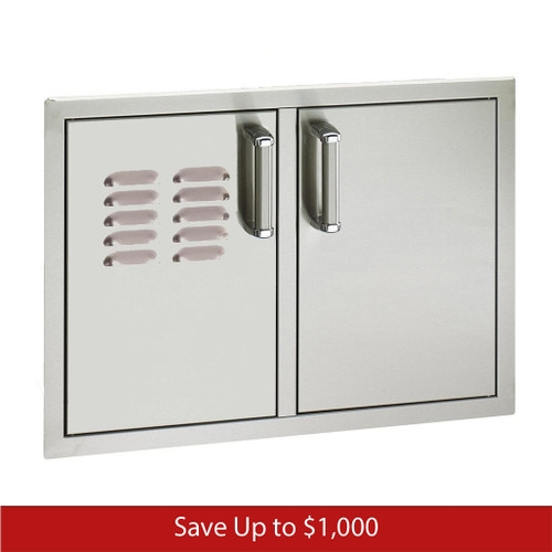 Fire Magic Premium Flush Mounted 20 x 30 Double Access Doors, Louvered Dual Drawers and Trash/Tank Tray - Promo Ends July 31st.