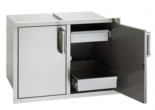 Fire Magic Premium Flush Mounted 20 x 30 Double Access Doors and Two Dual Drawers | Soft close door hinges and drawer sliders for a quiet and secure close every time

