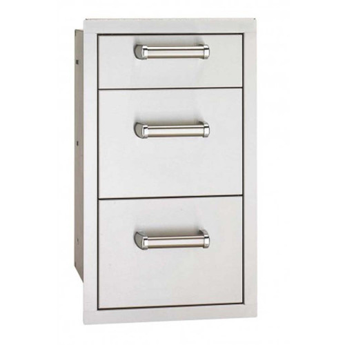 Fire Magic Premium Flush Mounted Triple Storage Drawers - Flush mount design