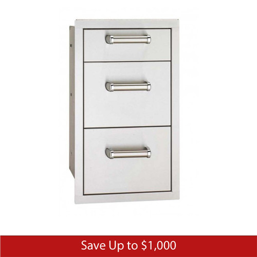Fire Magic Premium Flush Mounted Triple Storage Drawers | Promo Ends July 31st.