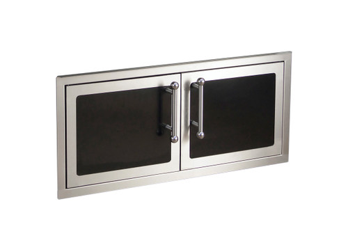 Fire Magic Premium Flush Mounted Black Diamond Double Doors