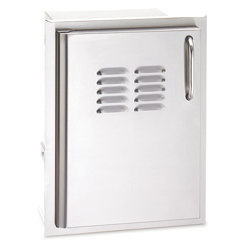 American Outdoor Grill Premium Single Louvered Access Door With Tank Tray | Includes a pull-out propane tank tray for easy tank changing
