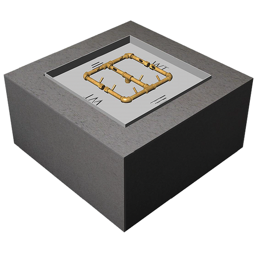 Warming Trends Crossfire 36-Inch Square Ready-to-Finish Fire Pit Kit | Perfect Addition To Any Home 