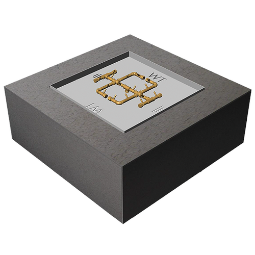 Warming Trends Crossfire 48-Inch Square Ready-to-Finish Fire Pit Kit | Perfect Addition For Your Home 