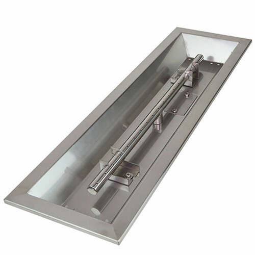 Athena Linear Drop-In Stainless Steel T Style Fire Pit Burner | DIY Fire Pit Linear Burner