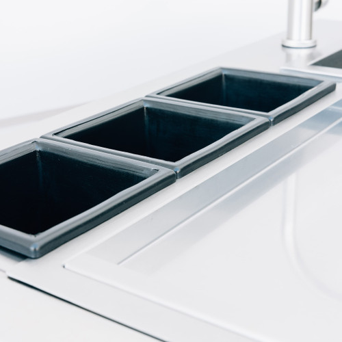 Summerset 30" Beverage & Prep Station | Speed Rail w/ 3 Removable Condiment Containers & Bottle Opener Summerset 30" Beverage & Prep Station | Speed Rail w/ 3 Removable Condiment Containers & Bottle Opener