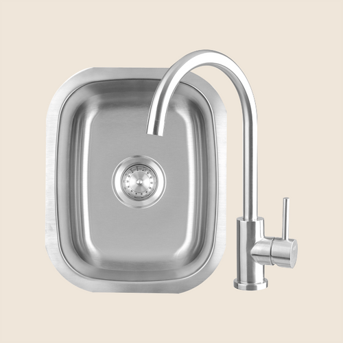 Summerset Under Mount Sink with Faucet | #304 Stainless Steel Construction
