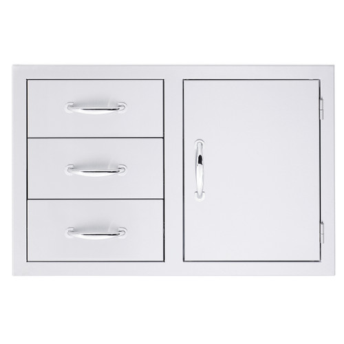 Summerset Storage Drawers - Door With 3-Drawer Combo  - SSDC-3 View 1