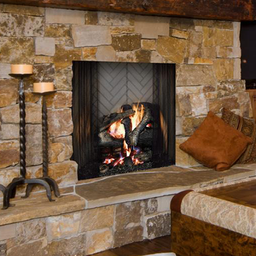 Majestic 42" Ashland Radiant Wood Burning Fireplace | The large firebox gives you a front row seat for unforgettable fires