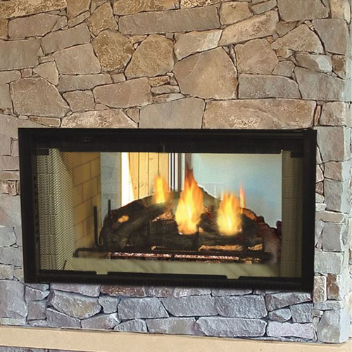 Majestic Designer 42" See-Thru Radiant Wood Burning Fireplace | Traditional Wood Burning Fireplace