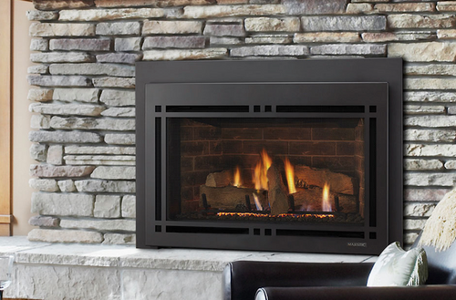 Majestic Ruby 35" Direct Vent Gas Insert with IntelliFire Plus Ignition System - The Ruby series gas fireplace inserts make enjoying a fire easy