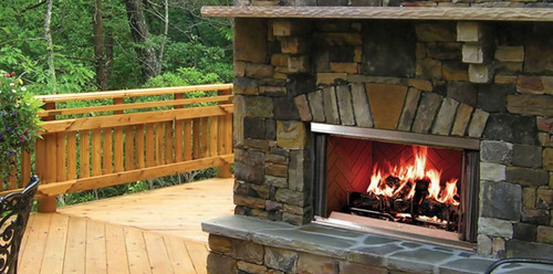 Majestic Montana 36" Outdoor Stainless Steel Wood Fireplace