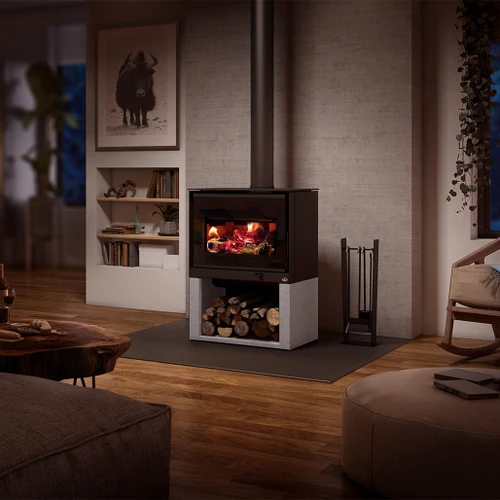 Osburn Inspire 2000 Large Wood Stove | Equipped with a 2.3 cubic feet firebox and an outside air intake, this unit will meet the requirements of domestic energy standards, not to mention that a mobile home installation is permitted