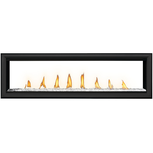 Napoleon Vector 62" See Through Direct Vent Gas Fireplace | Safe to display TVs and artwork above the fireplace