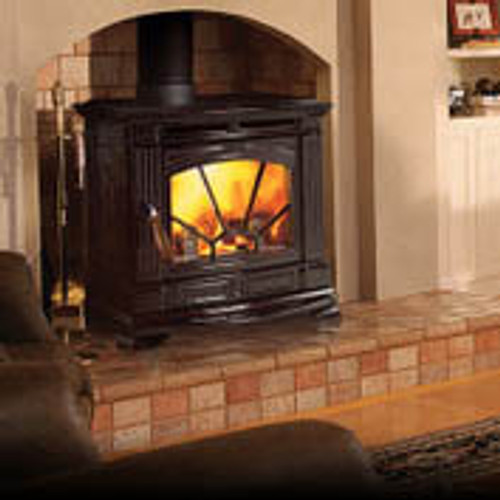 Hampton® H200 Medium Cast Iron Wood Stove - Timberline Brown Enamel | Perfect Addition to Any Home 