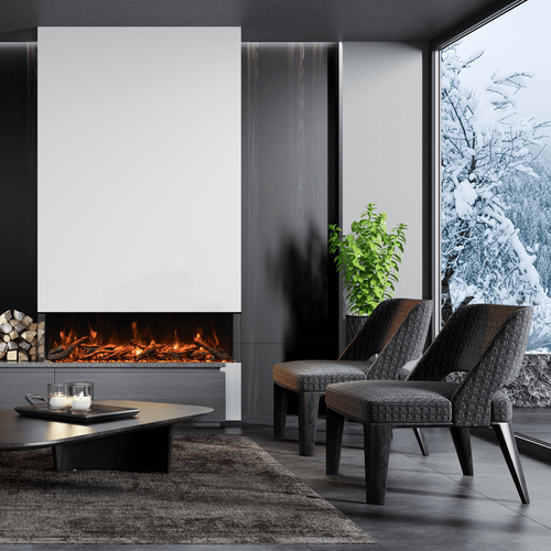 Amantii Tru-View 50" 3 Sided Smart Electric Fireplace - Heat Outdoor 5000 BTU Amantii Tru-View 50" 3 Sided Smart Electric Fireplace - Heat Outdoor 5000 BTU
