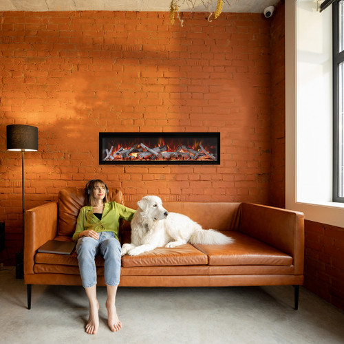 Amantii Symmetry Extra Tall 42" Electric Fireplace | Ambient Canopy lighting in 13 colors to illuminate decorate media – adds a new dimension Amantii Symmetry Extra Tall 42" Electric Fireplace | Ambient Canopy lighting in 13 colors to illuminate decorate media – adds a new dimension