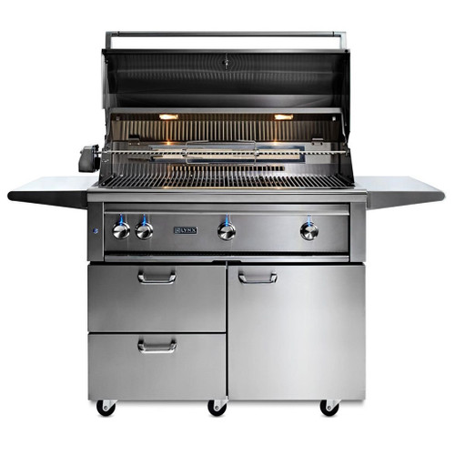 Lynx Grills 42" Freestanding Gas Grill with Infrared Burners | Perfect clarity—dual halogen grill surface lights