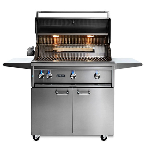 Lynx 36" Freestanding Grill - 1 Trident Infrared Burner with Rotisserie | Perfect clarity-dual halogen grill surface lights Lynx 36" Freestanding Grill - 1 Trident Infrared Burner with Rotisserie | Perfect clarity-dual halogen grill surface lights