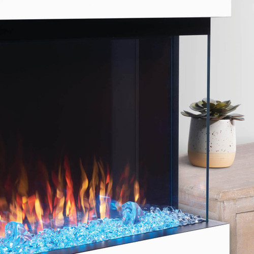 Napoleon Trivista 50" Three-Sided Electric Fireplace | Open Side Installation