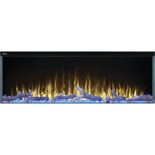 Napoleon Trivista 50" Three-Sided Electric Fireplace | Create the perfect selecting from the seven flame colors, six different ember bed colors, cycle setting or have it fade in and fade out