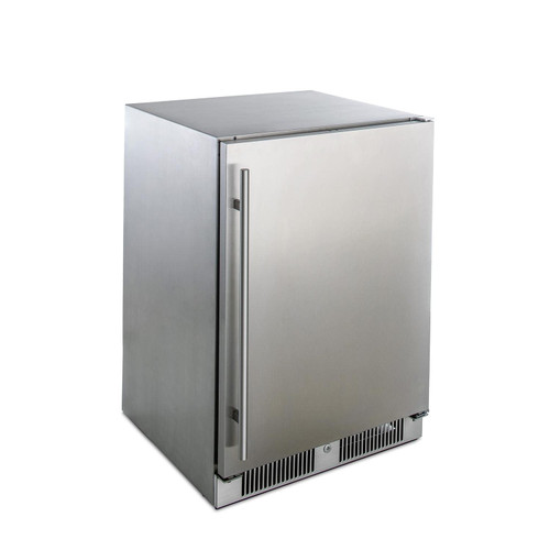 Blaze 24" Stainless Steel Compact Refrigerator | Wrapped in 304 grade stainless steel and features front venting for installation in your island