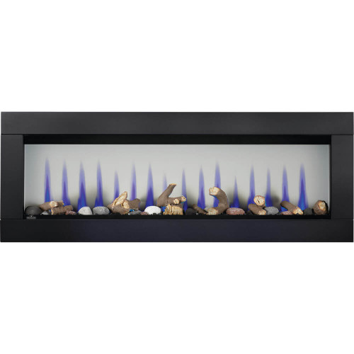 Napoleon CLEARion ELITE 50" See Through Built-In Electric Fireplace | The beautiful flames project from the middle of the fireplace on a transparent pane that can be adjusted from fully transparent to semi-transparent and finally to full opaque creating total privacy