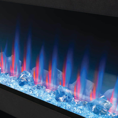 Napoleon CLEARion ELITE 50" See Through Built-In Electric Fireplace | The CLEARion™ Elite comes with crystal media, nautral looking driftwood logs and topaz glass media allowing you to choose your style or mix and match