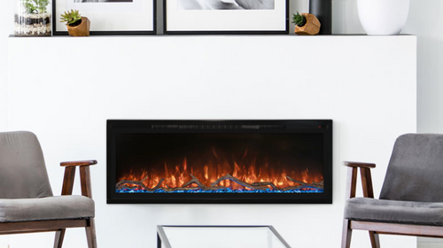 Modern Flames 100" Spectrum Slim Flush Mount Electric Fireplace | Modern Electric Fireplaces