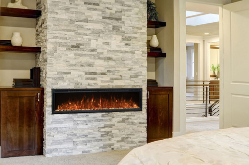 Modern Flames 100" Spectrum Slim Flush Mount Electric Fireplace | Hybrid-FX Flame Technology