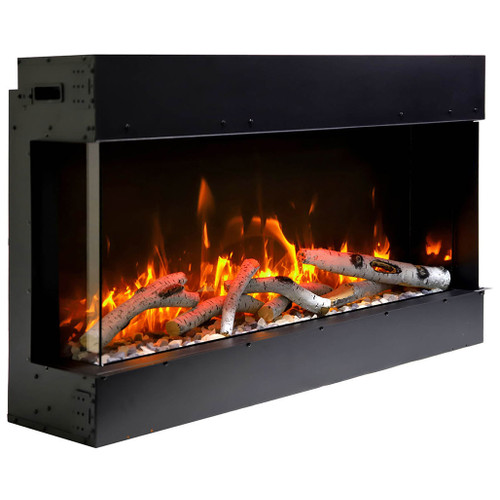 Amantii Tre View Slim 50" 3 Sided Electric Fireplace | Choose from combinations of yellow, orange and red colored flames
