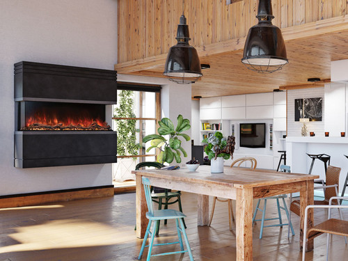 Modern Flames Landscape Pro 68" Multi View Built-in Clean Face Electric Fireplace  | 2 Different Ember Bed Stone Styles