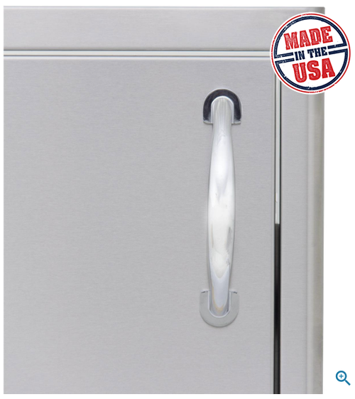 Blaze 21-Inch Vertical Single Access Door | Doors are double-lined, accented with curved handles