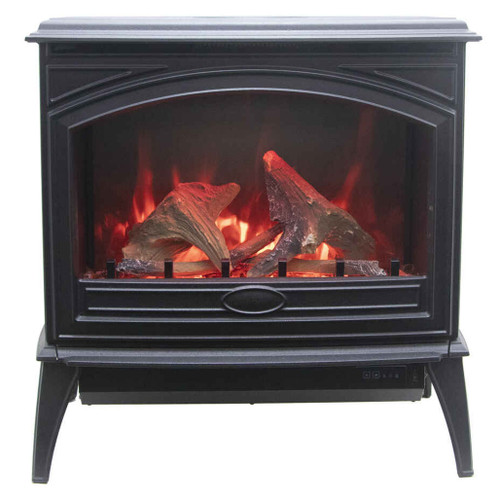 Amantii E-70 Cast Iron Freestanding Electric Fireplace | Two Flame sets and canopy lighting in 13 color themes, create the illusion of a real fire