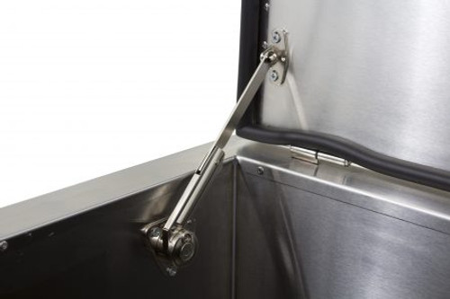 Blaze 22" Built-In Ice Bin Cooler / Wine Chiller - Hydraulic-like bracket holds the lid open