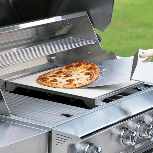 Blaze Professional 15"Ceramic Pizza Stone With Stainless Steel Tray