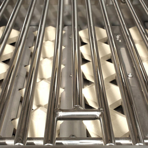 Alfresco Grills 30" Standard Built-In Gas Grill | Eliminates hot and cold spots, making the effective grilling area 100% of the grilling surface. High-density composite material in a flat top pyramid-shape, with a heat-holding cavity underneath, delivers intense heat to the cooking surface. Radiant tray locks briquettes in place. Alfresco Grills 30" Standard Built-In Gas Grill | Eliminates hot and cold spots, making the effective grilling area 100% of the grilling surface. High-density composite material in a flat top pyramid-shape, with a heat-holding cavity underneath, delivers intense heat to the cooking surface. Radiant tray locks briquettes in place.