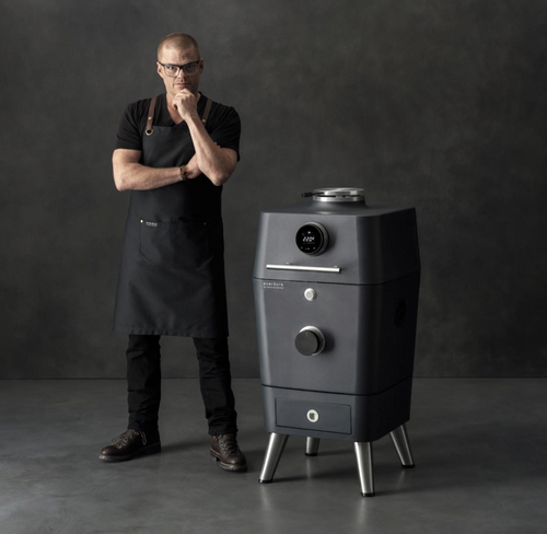 Everdure By Heston Blumenthal 4K 21-Inch Charcoal Grill / Smoker - Kamado Style - Lifestyle